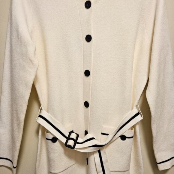 Nicole Miller New York Women's Button Front Belted Mini Sweater Dress Size M. - Picture 7 of 15